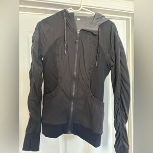 Lululemon Reversible Dance Studio Black Hooded Jacket